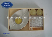 Home Decoration Ceramic Candle Holder with Scented tealight and Scented stone and Essential Oil