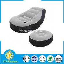 Inflatable chair sofa with foot stool,folding inflatable round stool