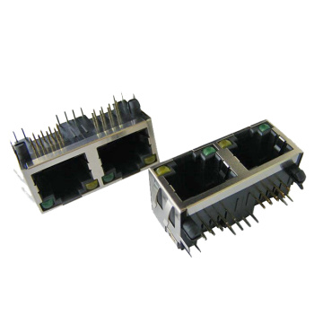 Full blindado RJ45 Ethernet Jack 1X2P