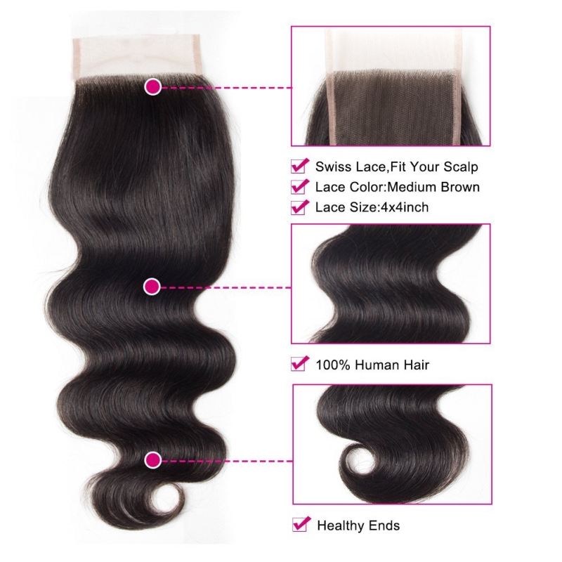 Top Selling Cuticle Aligned Virgin Hair Vendors Human Hair Extension Brazilian body wave Hair Bundles with closure