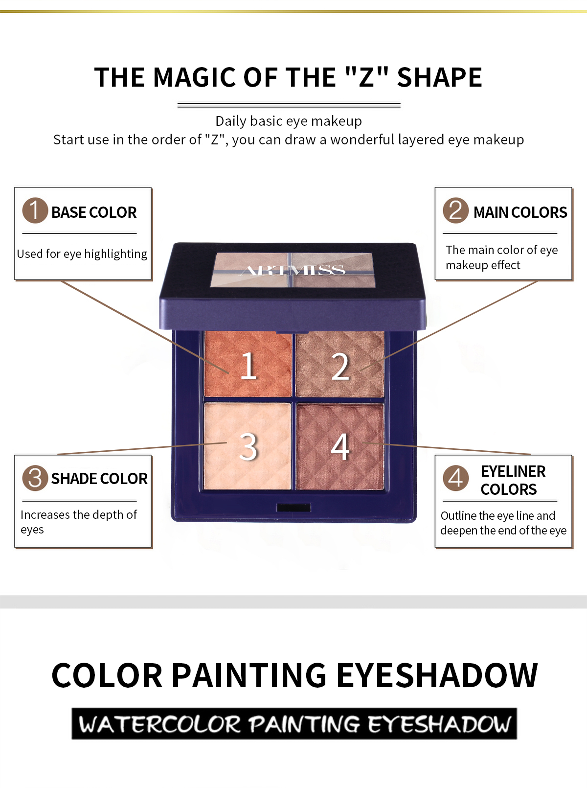 ARTMISS Vegan Pigmented Glitter Makeup Eyeshadow Palette