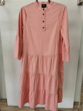 Ladies high quality woven ruffles dress