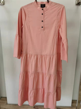 Ladies high quality woven ruffles dress