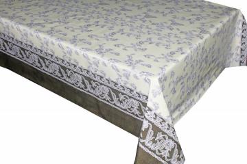 Pvc Printed fitted table covers Table Linens White