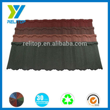 Durable hot sales roof tile /stone chip coated metal roof tile