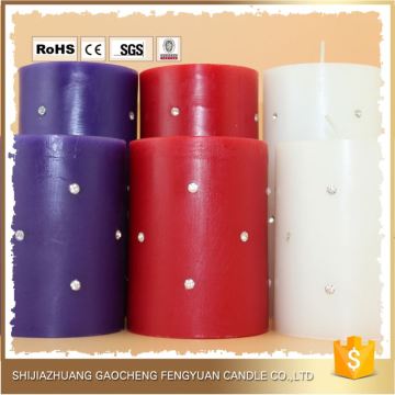 China Manufacturer fragranced thin colorful pillar scented candles