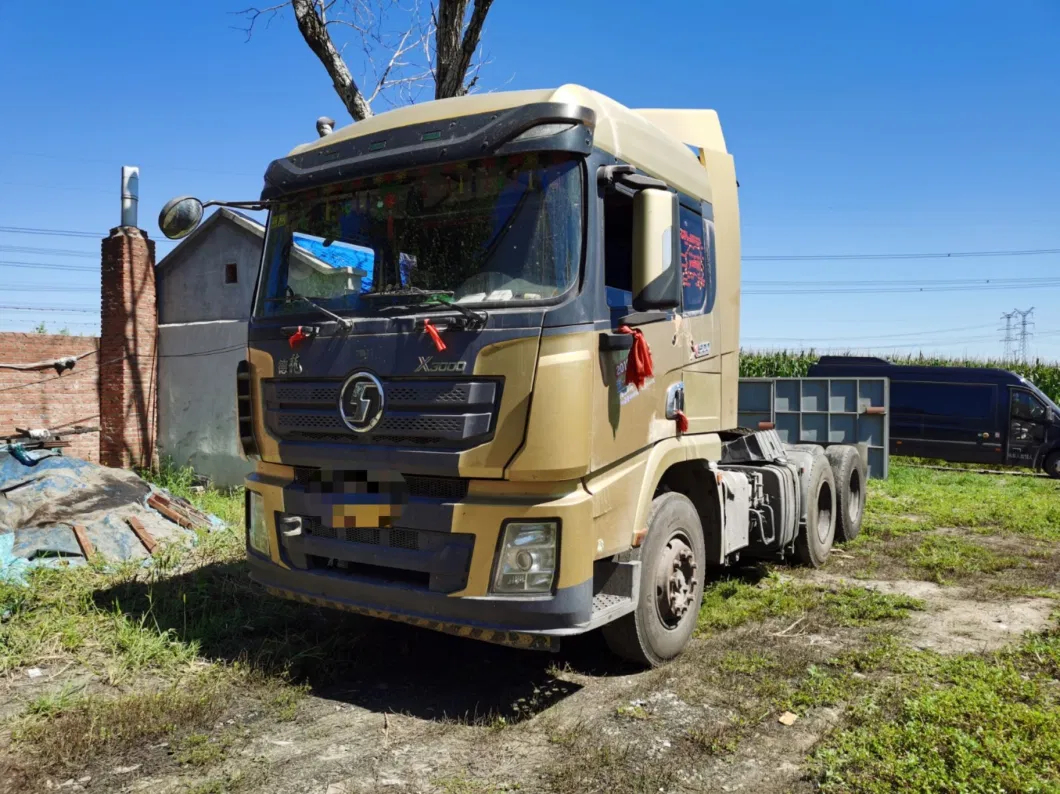 Gold Color Used Shacman X3000 Heavy Duty Van Trailer Head Truck 500HP Tractor Trucks for Sale