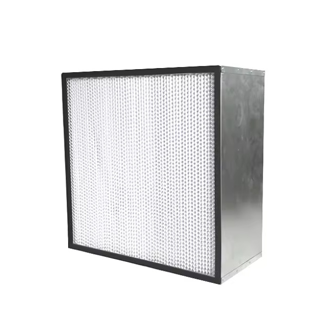 Kağıt alüminyum folyo ayırıcı ile özelleştirilmiş derin pileli H13 H14 HEPA filtresi Customized Deep Pleated H13 H14 HEPA Filter With Paper Aluminum Foil Separator