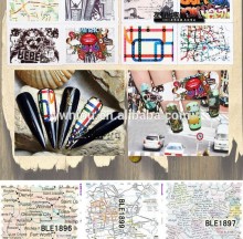 Nail Art Postage Stamp Design Water Nail Sticker