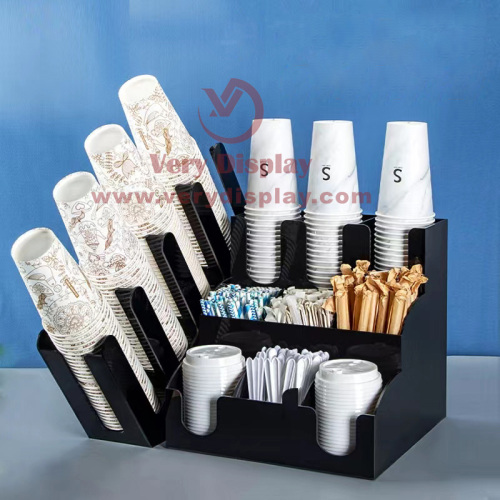 Counter Table Paper Cup Dispensateur, Dispensateur en tasse en acrylique