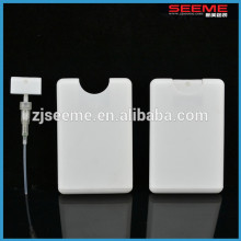 high quality credit card perfume bottle 20ml mist spray bottle plastic atomizer bottle