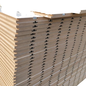 Factory Wholesale Hotsales: Melamine Faced Grooved MDF Board / Slotted MDF Board / Slatwall Panel