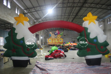 inflatable Christmas tree archway