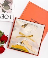 100% Mulberry Silk Large Square Lightweight Scarf &Shawls Hair Wraps Travel Evening Dress for Women with Gift Packed