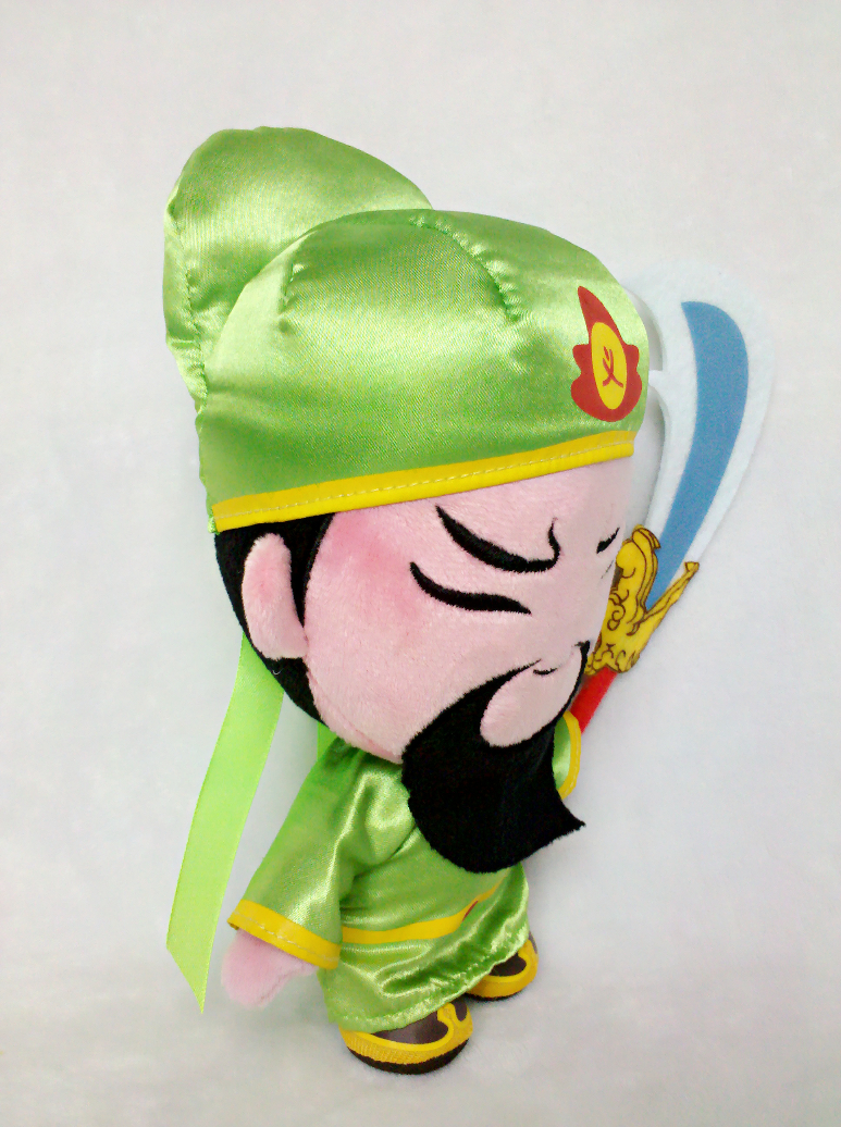 Mighty hero plush toy wear long gown and hat