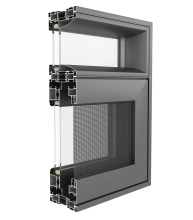 Window screen integrated window(outward opening system)