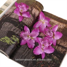 Purple Artificial Silk Orchid Dendrobium Flower Heads Hair Decor