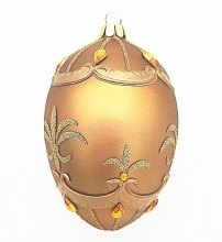 Custom Handcrafted Stained Gold Glass Easter Egg Ornaments for Decoration