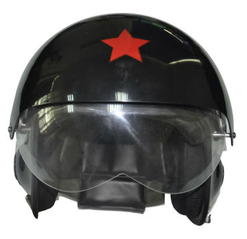 Black Pilot Helmet/Airforce Helmet/Open Face Helmet