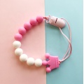 Manik-manik silikon berwarna-warni Baby Teether