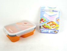 36145 600 ML+300ML Foldable Silicone Lunch Box