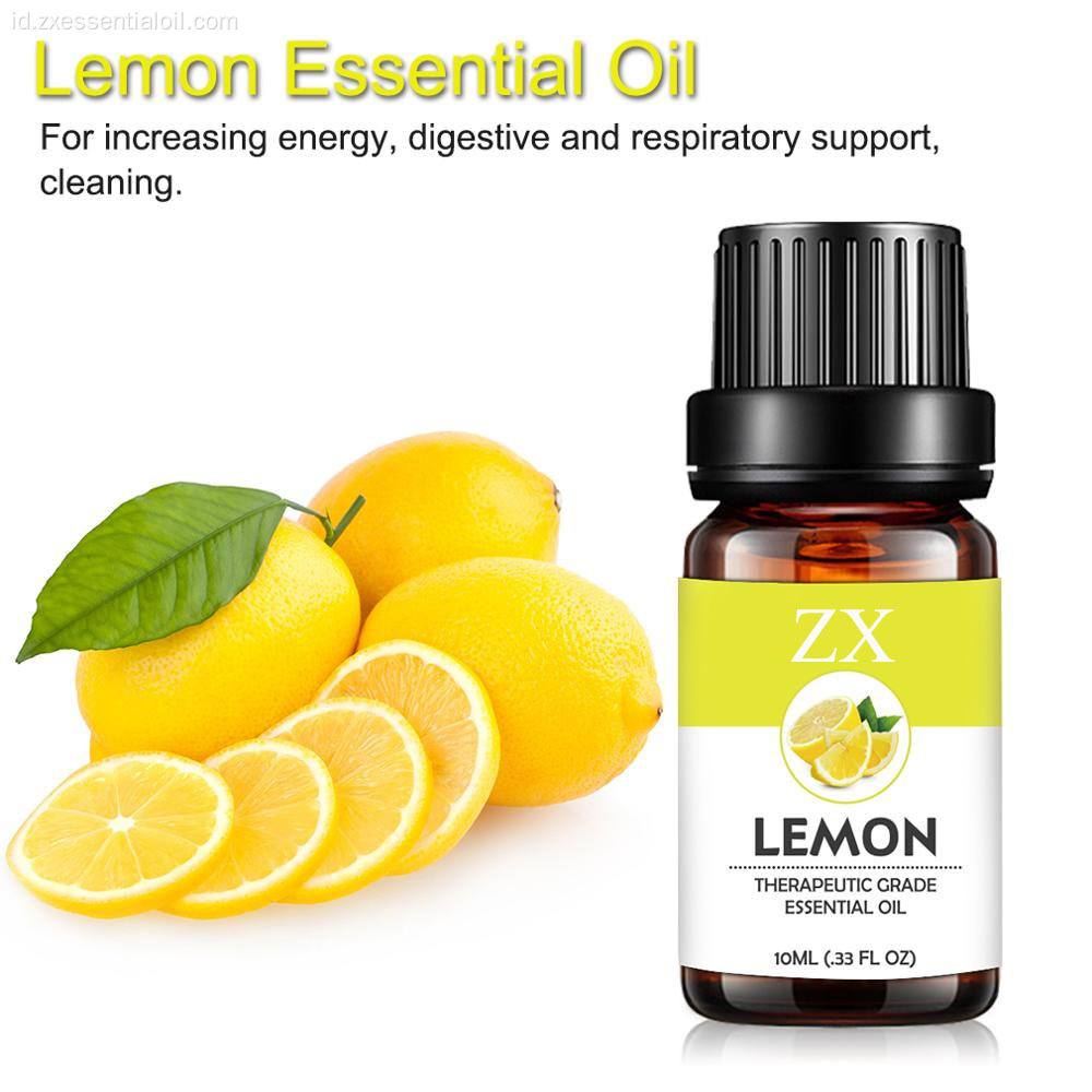 100% minyak esensial lemon alami murni untuk kulit