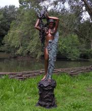 bronze casting foundry metal craft bronze woman fountain statue