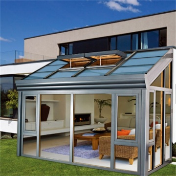 Aluminium Glass Sunroom with Skylight Roof Windows