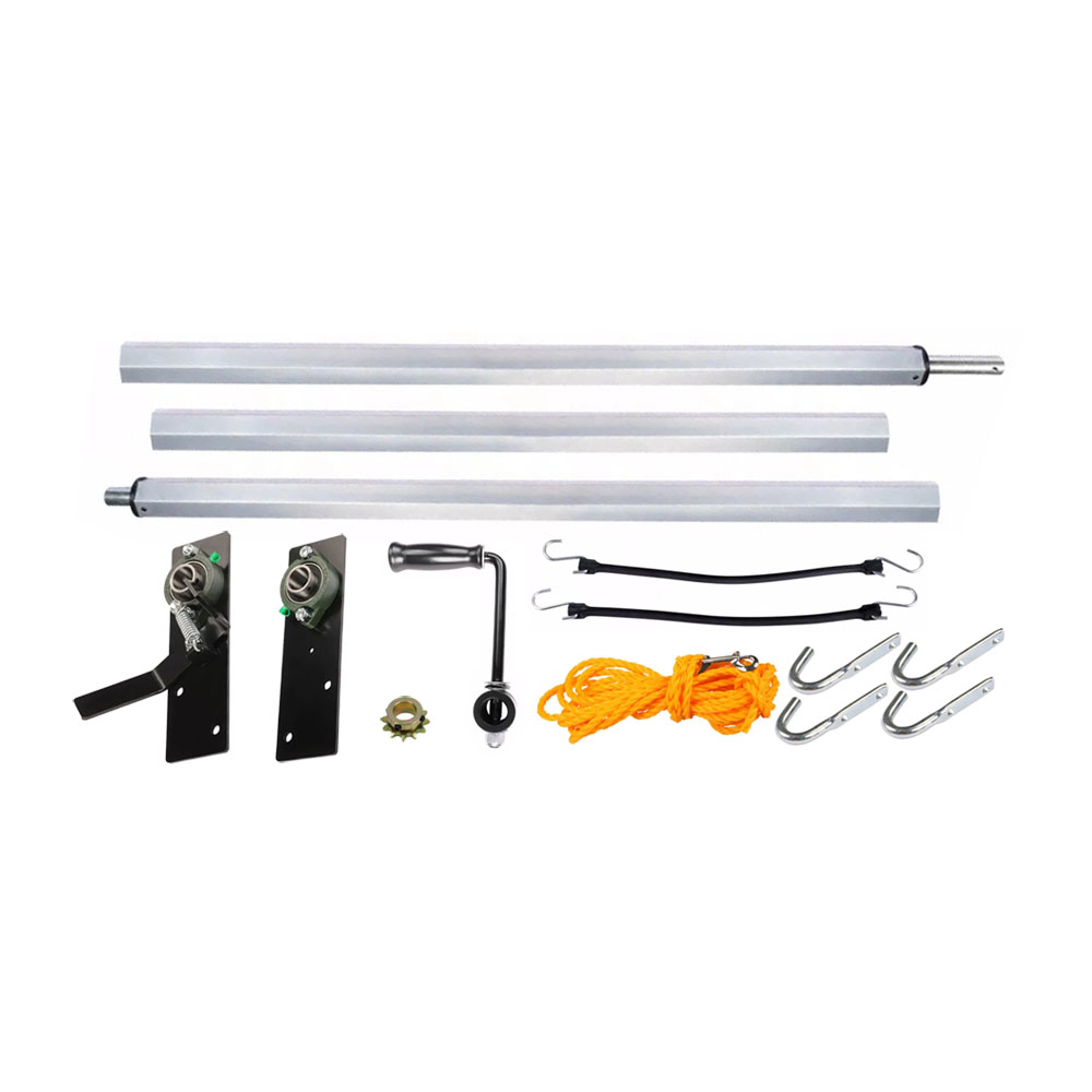 Extruded Aluminum Telescopic Cross Bar Dump Trailer Tarp Roller Kit