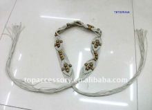 Cream La rope with acrylic woven belts