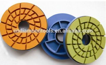 Diamond floor polishing pad