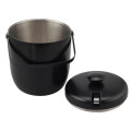 3L Double Wall Stainless Steel Black Ice Bucket