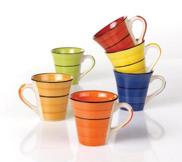 Hand made colorful ceramic coffee mugs
