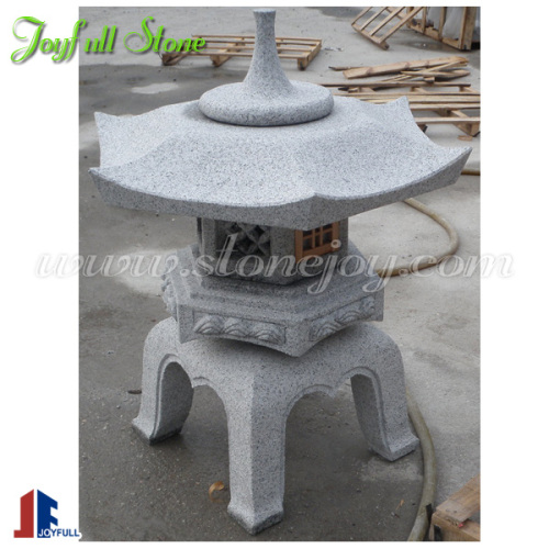 Japanese Style Pagoda Carved Granite Lantern