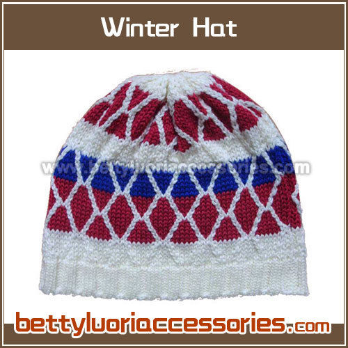 Ladies Jacquard Knitted Beanie Hat