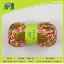 oeko tex certificate china novelty wool factory SMB hot selling dyed wool acrylic yarn on skeins