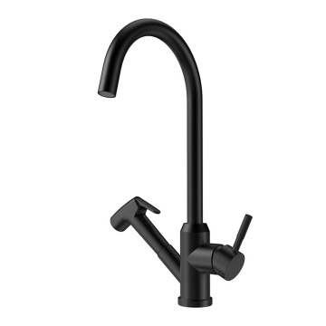 Automatic Switching 2-Function Matte Black Kitchen Sink Taps