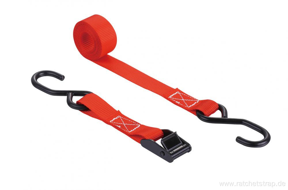 400Kgs Red Webbing Cam Buckle Strap