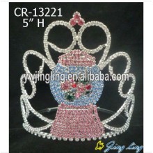 Colored Rhinestone Snowman Christmas Pageant Crowns