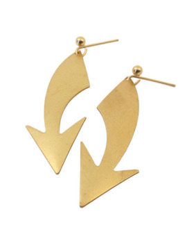 Arrows-shaped Gold Jewelry Gold Stud Earring
