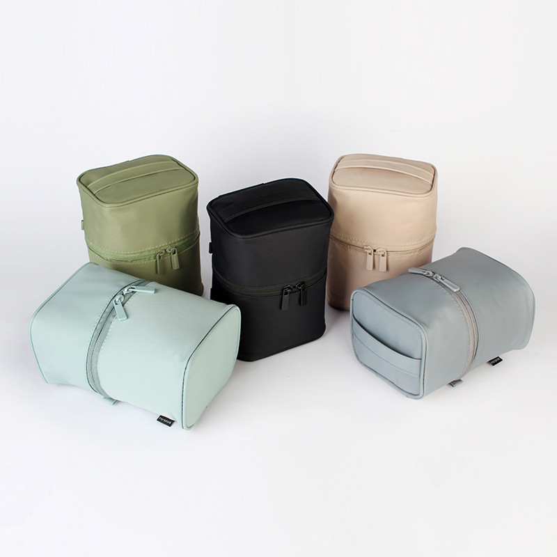 Women Trendy Luxury Travel Organizer Toiletry Beauty Make Up Bag Plain Custom Logo Cosmetic Makeup Brush Roll Bags Professional