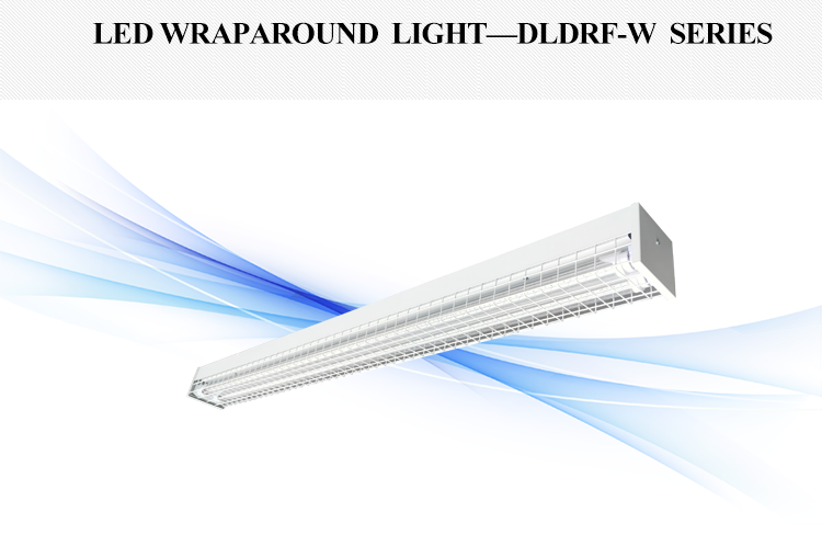 30W Suspended LED Tube Type Wraparound Wireguard Ceiling Light LED Linear Light Supermarket School Office