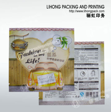 Flexible cosmetic mask bags packaging