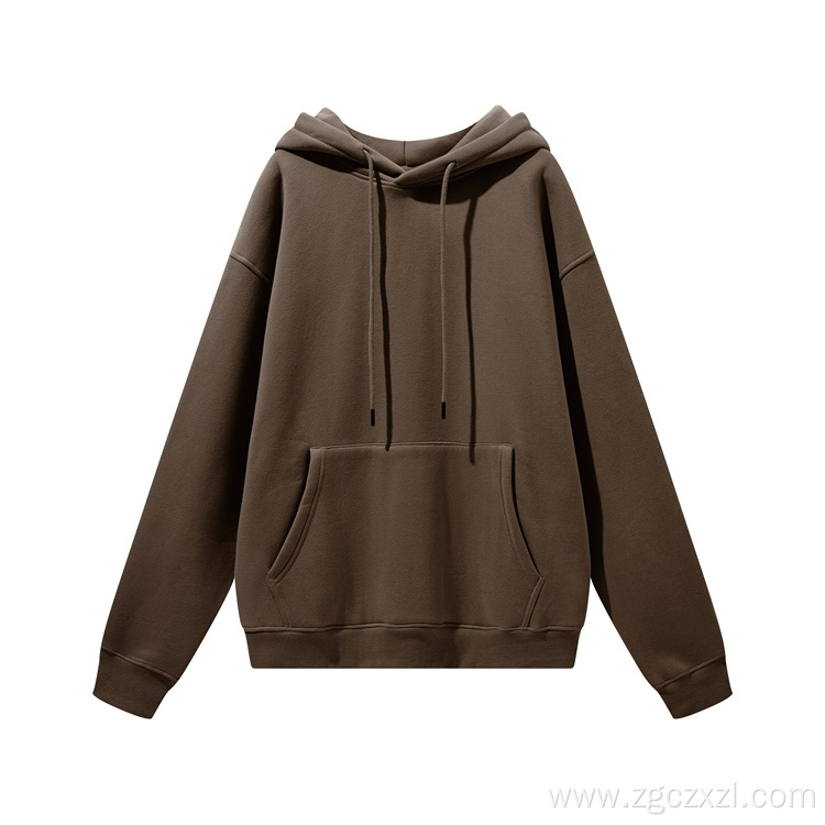 Autumn fleece solid color sports men's hoodie suit