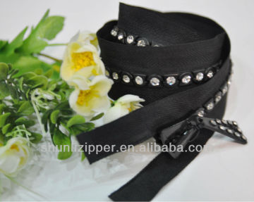 rhinestone zipper