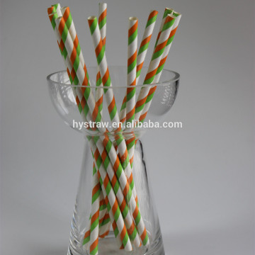 drinking striped paper straws