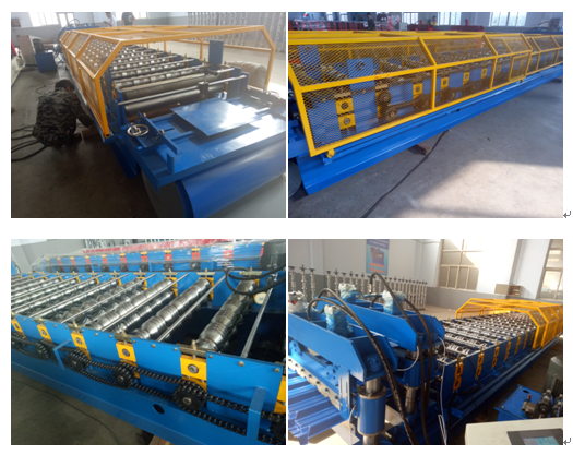 Automatic glazed roof tile steel roll forming machine