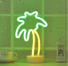 LED Coconut Tree Neon Lights with Stand Base for Bedroom, Wedding, Party, Birthday, Mother's Day