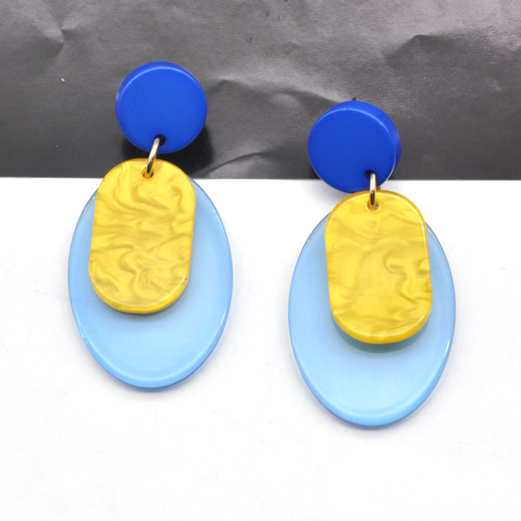 Custom new acrylic material spring summer women earrings trendy