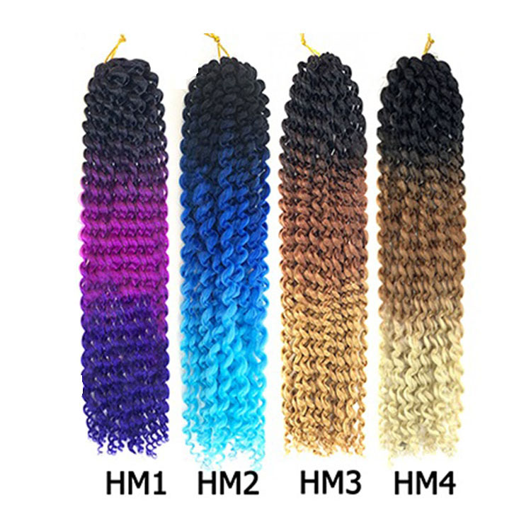 Passion Twist Crochet Hair Extensions Water Wave Passion Braids Hair  18inches 80g Synthetic Fiber Offer Customization Service